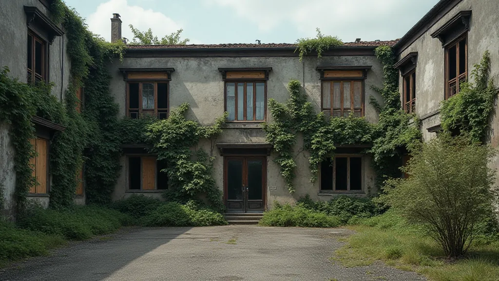 Abandoned factory building
