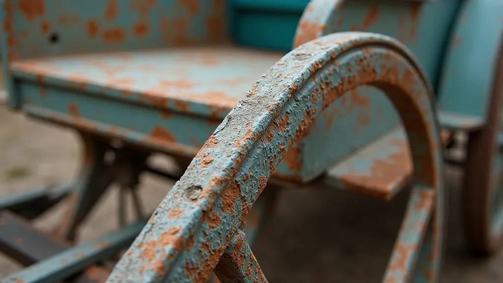 Antique cast iron horse-drawn carriage with weathered patina