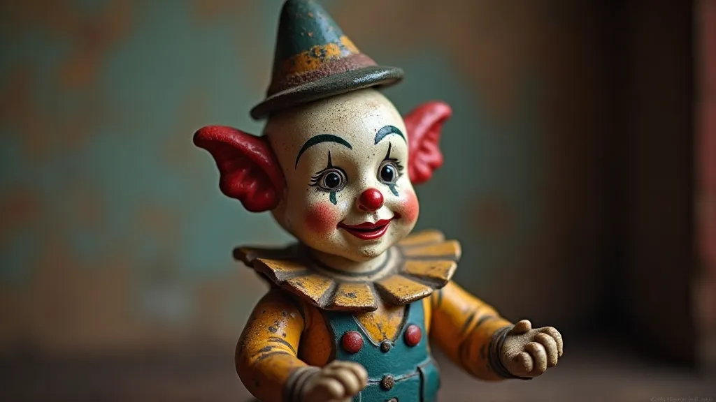 Antique cast iron clown toy