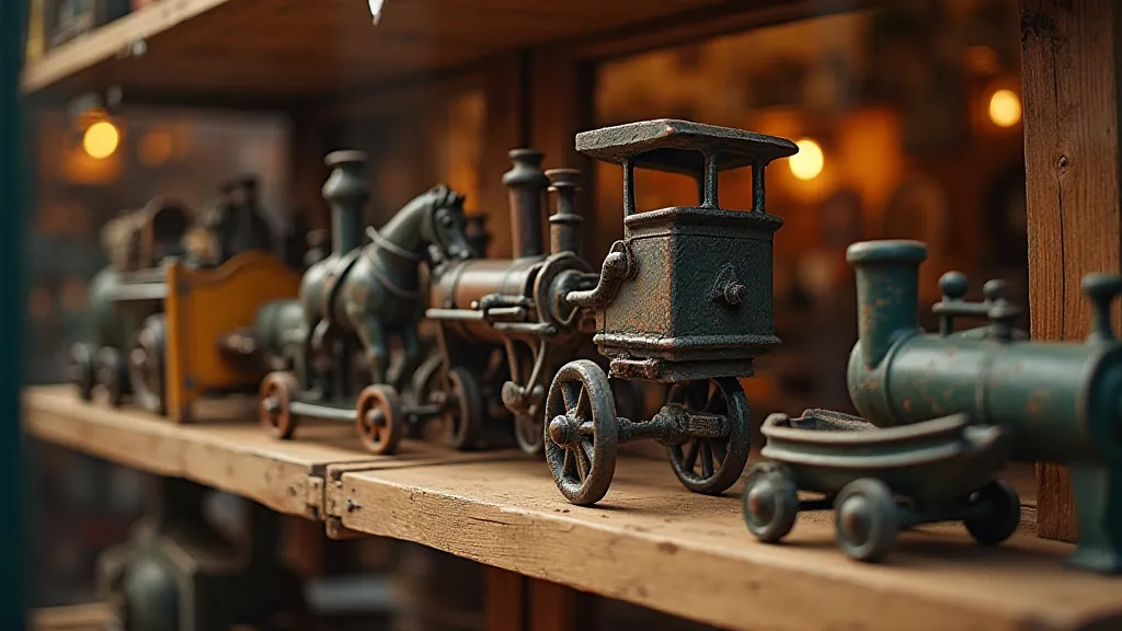 Collection of antique cast iron toys