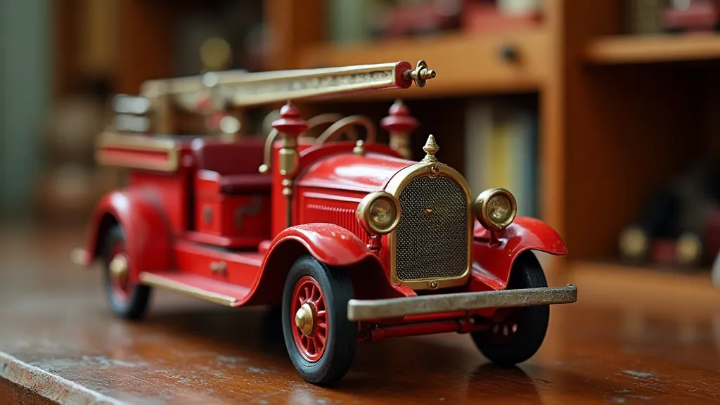 Antique cast iron fire engine