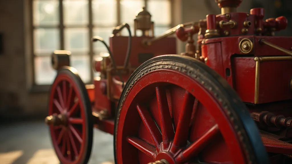 Vintage Cast Iron Fire Engine