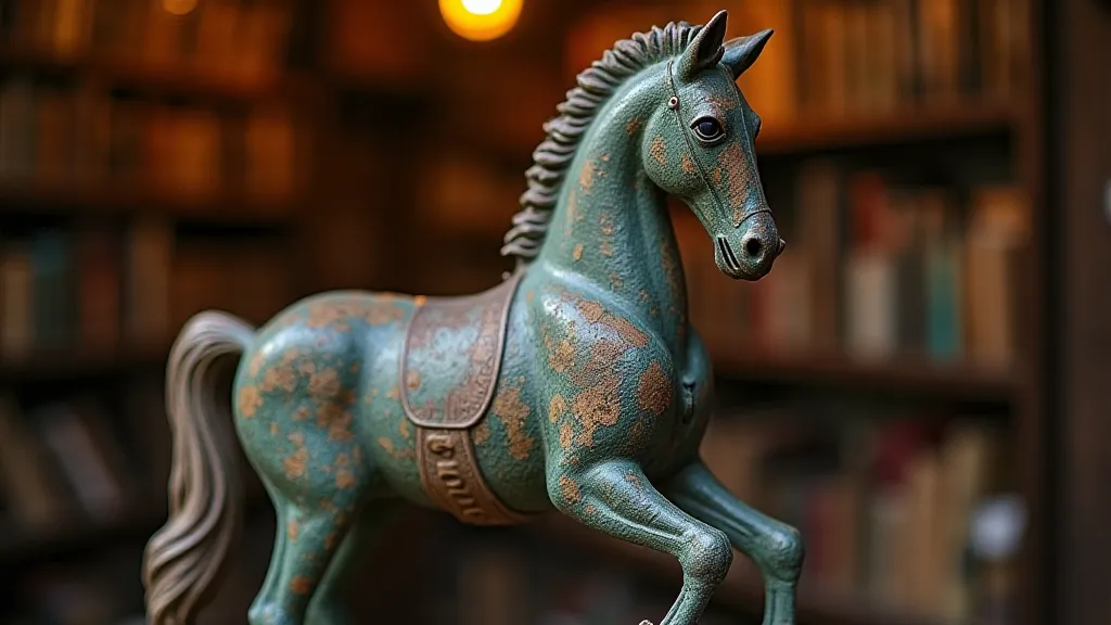 Vintage cast iron rocking horse