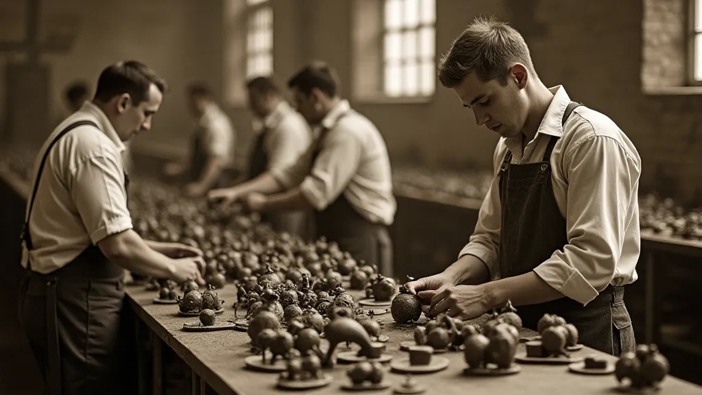 Vintage Cast Iron Toy Factory