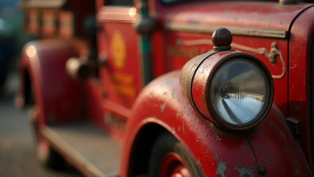 Vintage cast iron fire truck